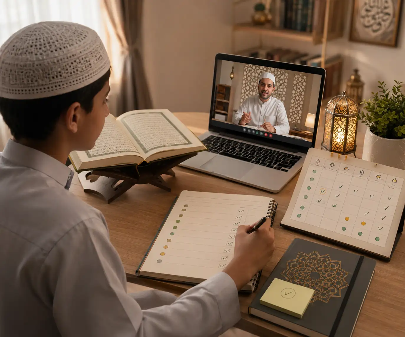 Live Quran learning session conducted online