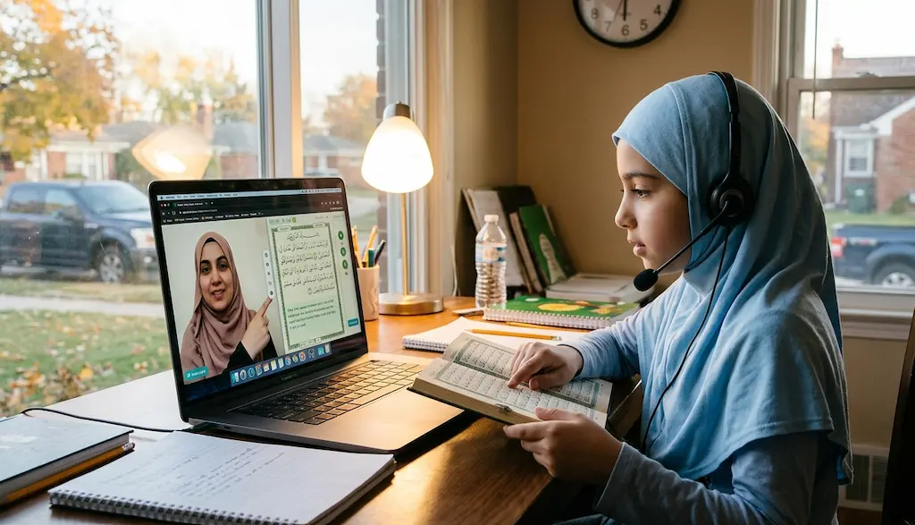 Online Quran classes in Dearborn Michigan with certified teachers providing live Tajweed and Quran learning at home